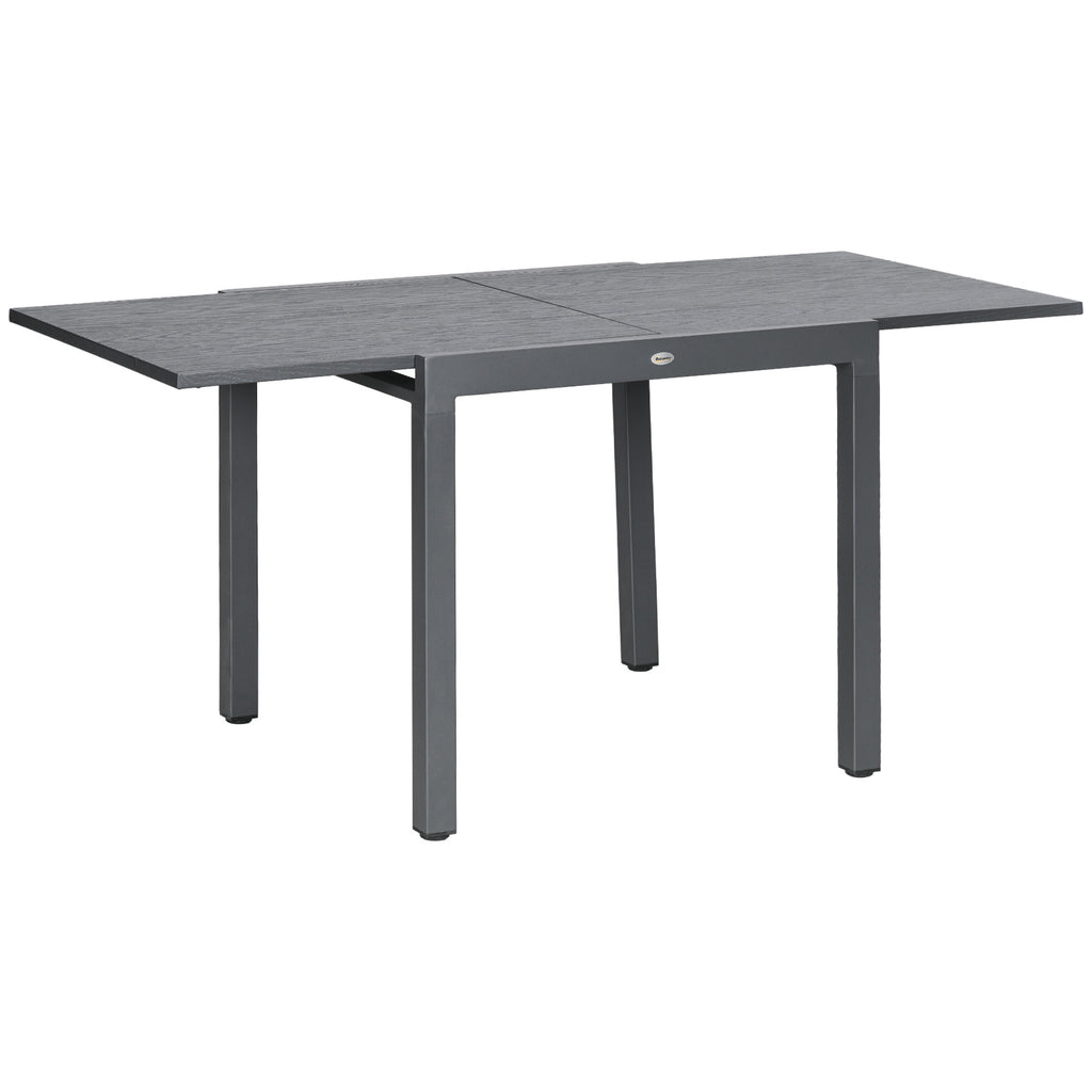 DodiOnline Aluminium and Steel Expanding Six-Seater Garden Table - Grey