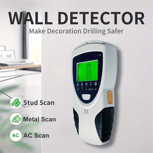 5-in-1 SHAWTY ProFinder Wall Scanner - Advanced Electronic Stud Detector with Large LCD Display, Audio Alarm, and Accurate Beam Finders for Wood, Metal Studs, and AC Wire Detection - Battery-Powered and Easy to Use