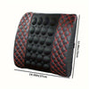 Car Lumbar Electric Massager, Red Pillow Car Interior Decoration, Ultra-fiber PU Leather Cushion For Car, Office