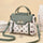 Trendy Printed Handbag For Women, Mini PU Leather Crossbody Bag, Retro Top Handle Flap Purse