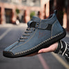 PLUS SIZE Men's Stitching Ankle Boots With Microfiber Leather Uppers, Breathable Wear-resistant Non Slip Lace-up Shoes For Men's Outdoor Activities, Spring And Autumn
