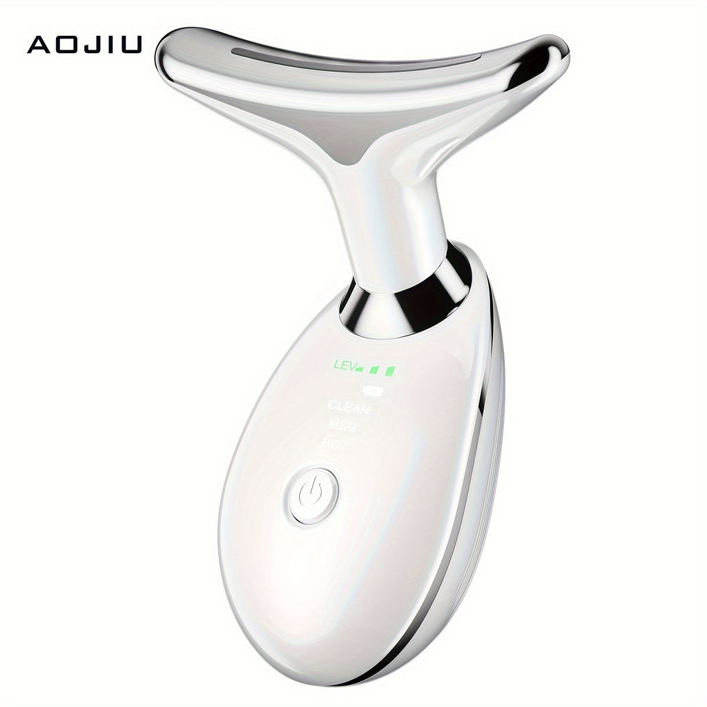 AOJIU SpaLux - 3-Mode Portable Neck and Facial Massager for Relaxation, Skin Care, and Beauty - Perfect Gift for Girls and Women