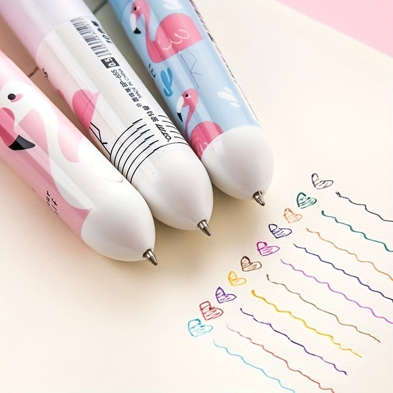 1pcs Kawaii Ballpoint Pen Set - 10 Colorful Gel Pens for Student Writing, Office Supplies, Cute Novelty Stationery for Halloween, Christmas Gift