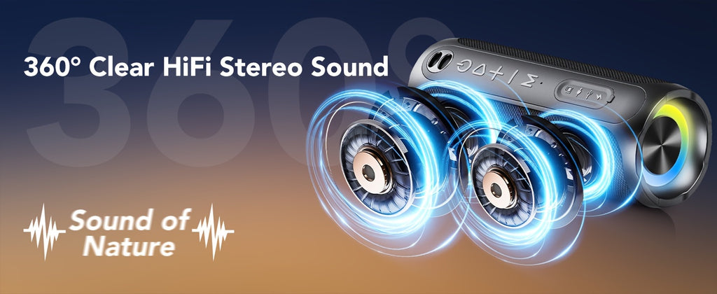 Wireless Speaker With HD Sound, Portable Wireless Speaker Up To 24H Playtime, TWS Pairing, BT5.3, For Home/Party/Outdoor/Beach, Electronic Gadgets, Birthday Gift (Black)