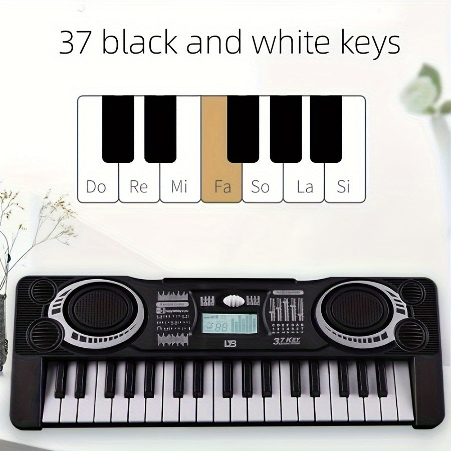 37-key Multifunctional Electronic Keyboard, Simulation Instrument Music Toy, Piano Toy Gift For Beginners (batteries Not Included)