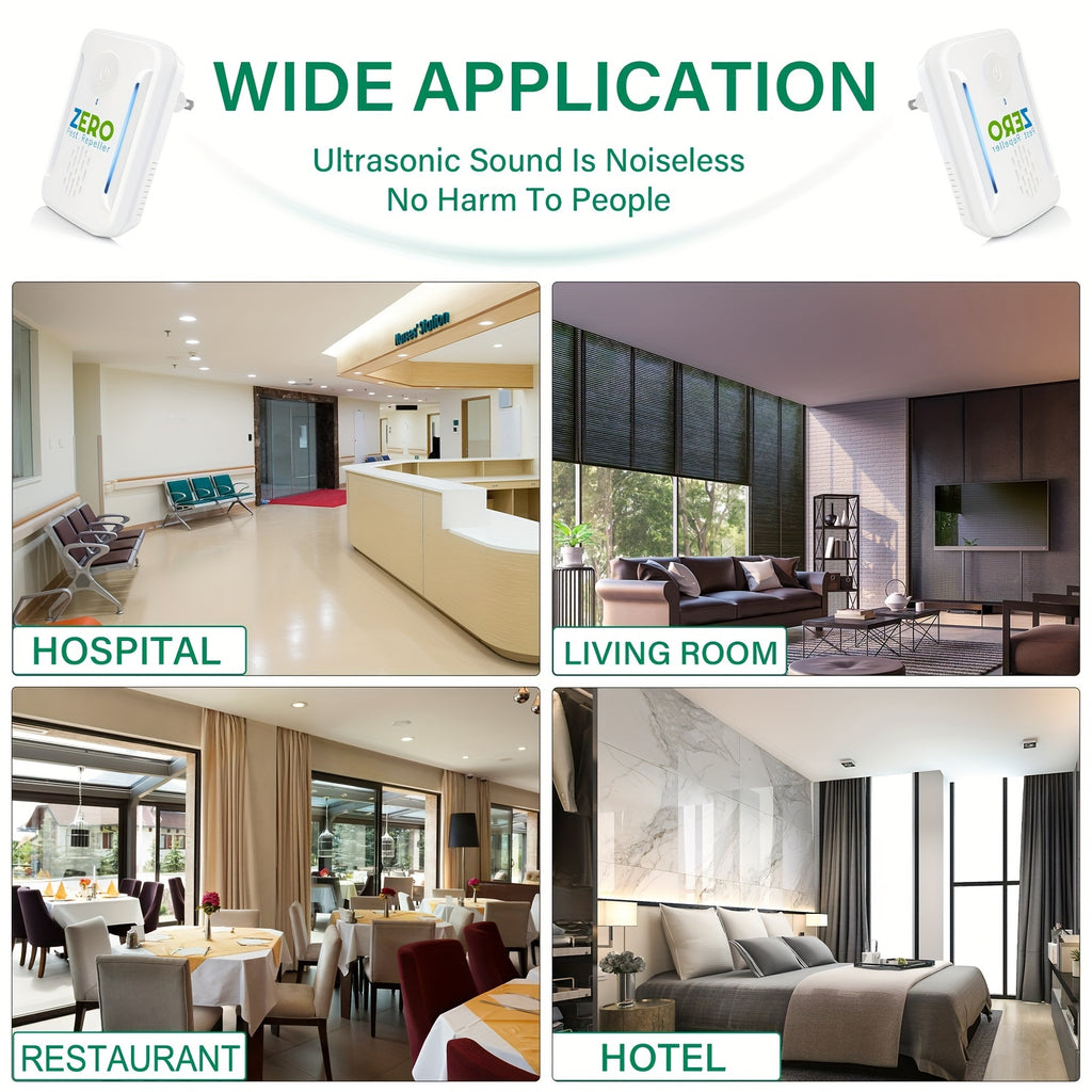 6 Packs Ultrasonic Pest Repeller, Humane Pest Control, Indoor Ultrasonic Repellent For Roach Rodent Mouse, Bugs, Mosquito, Mice, Spider, Electronic Plug In Pest Repeller