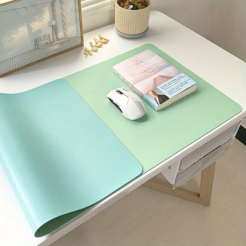 1pc Large Waterproof PU Leather Mouse Pad - Multi-functional Desk Pad for Office and Laptop - Non-slip and Anti-fouling