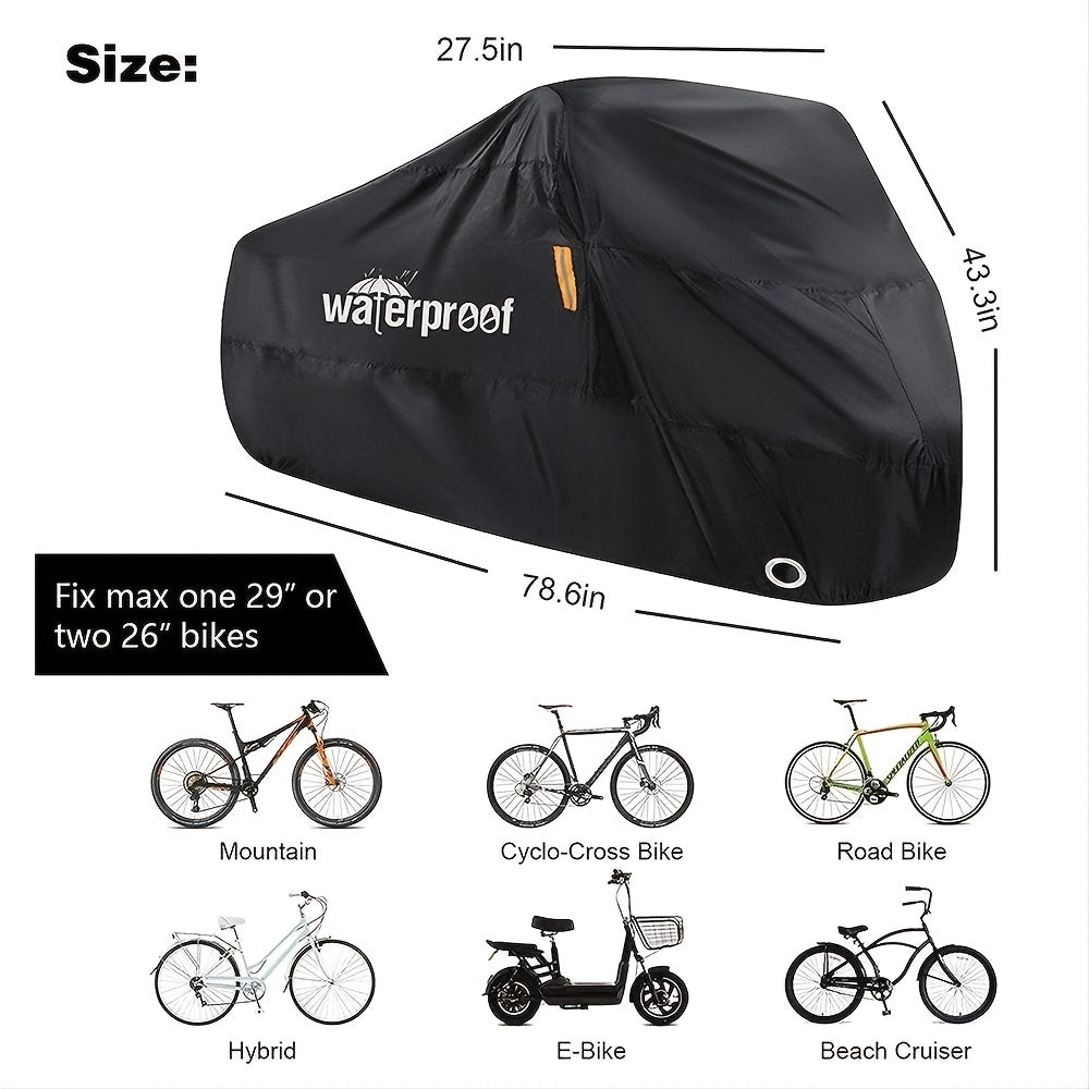 1pc Heavy Duty Waterproof Bicycle Cover - Protect Your Bike from Outdoor Elements