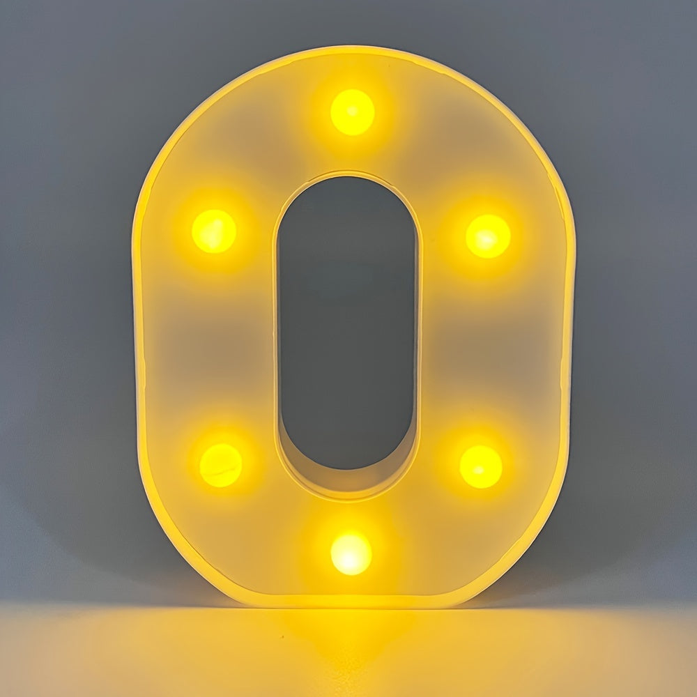 1pc Alphabet Letter LED Lights Luminous Number Lamp Decor, Battery Night Ligh, t For Home Wedding Birthday Christmas Party Decoration Letters Numbers Light, Home Decor