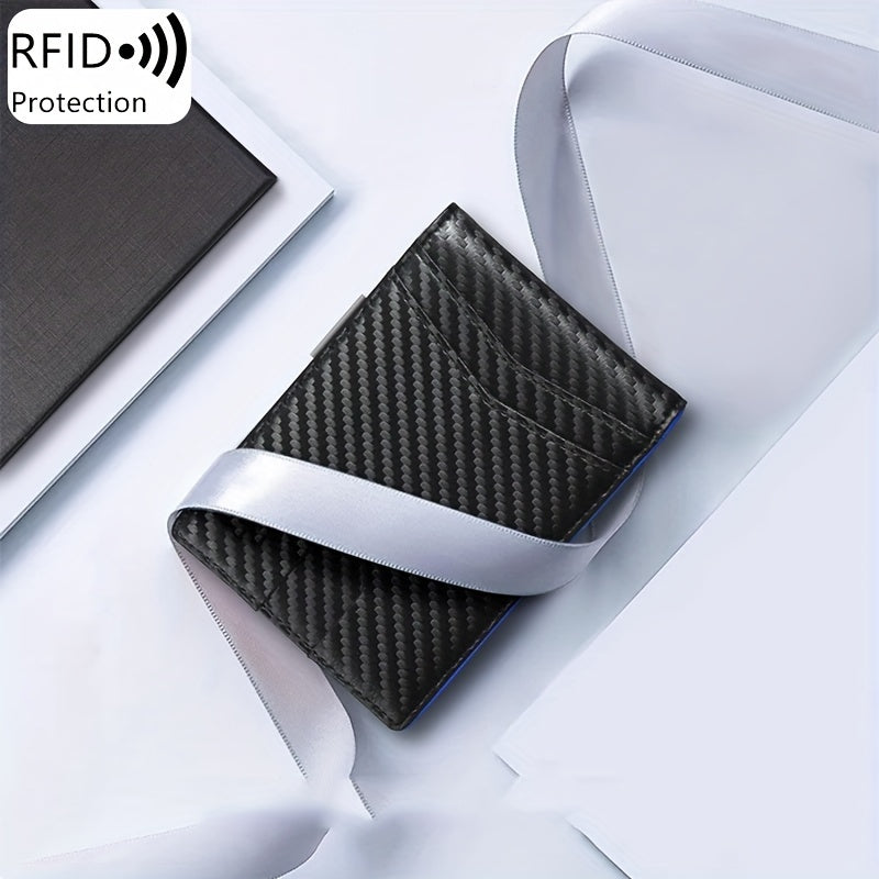Minimalist Multi Functional Slim Wallet For Men, Card Holder Money Clip, RFID Blocking, Stylish Bi-fold PU Leather Wallet