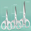 Multi-functional Stainless Steel Precision Scissors with Transparent Handle for Office, School & Crafts