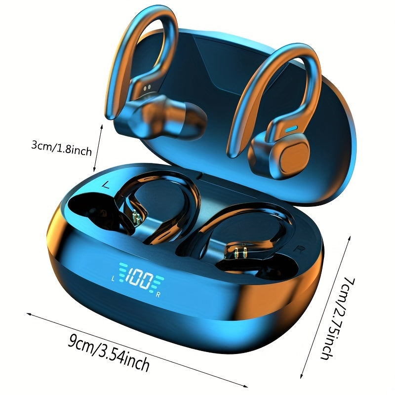 [True Wireless Earbuds with Mic] ANKRIYUL True Wireless Earbuds with Mic - Sport-Friendly, Stereo In-Ear Headphones, Touch Control, USB-C Charging Case with LED Display, Comfortable Fit for Workouts, Earbuds Wireless, ANKRIYU