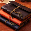 Retro Leaf Leather Loose-leaf Notebook Strap Portable Travel Record Hand Ledger Learning Stationery