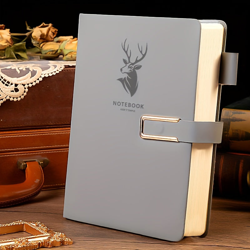 360 Page Premium Faux Leather Buckle, Soft Faux Leather A5 Notebook Suitable For Home, Office, And Study