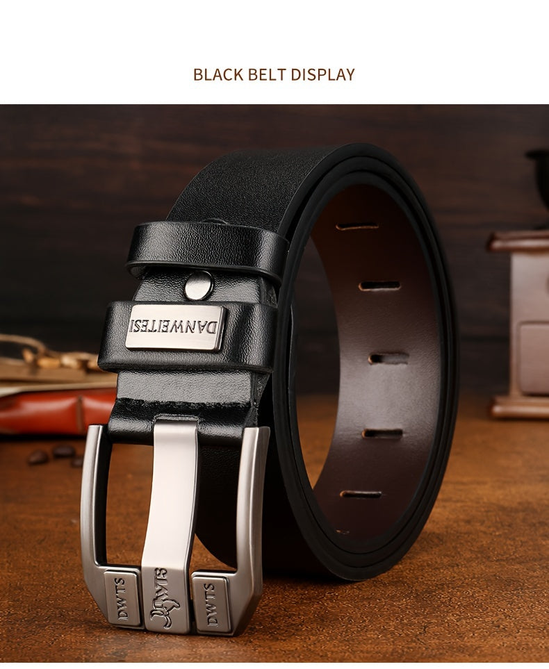 Men's Pin Buckle PU Leather Fancy Retro Jeans Belt