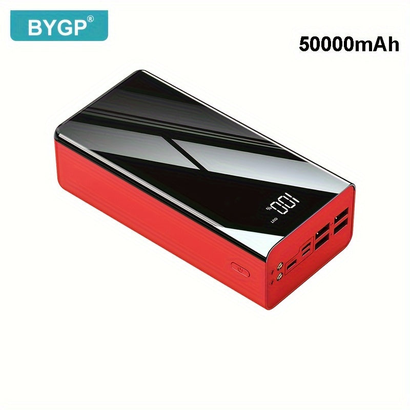 BYGP 50000/40000/30000mAh Portable Power Bank, USB Mobile Phone Charger, With LED Power Display/flashlight, Outdoor Emergency Power Reserve Battery Pack, Camping Lamp, Suitable For IPhone/Android Mobile Phone Digital Electron