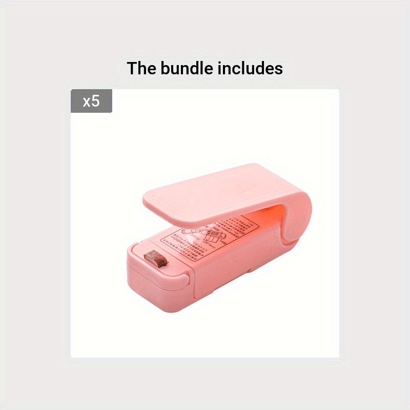 1pc Mini Vacuum Food Sealer Machine with Digital-like Operation - Cordless Portable Handheld Device, One-Touch Seal System, Low-Loss Heating Technology & Ergonomic Design for Freshness Preservation, White/Pink, Compatible wit