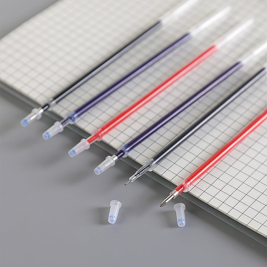 50 pcs Fast-Drying Blue Gel Pen Refill Set - Fine Tip 0.38mm - Ideal for School and Office Use - Pack of 12