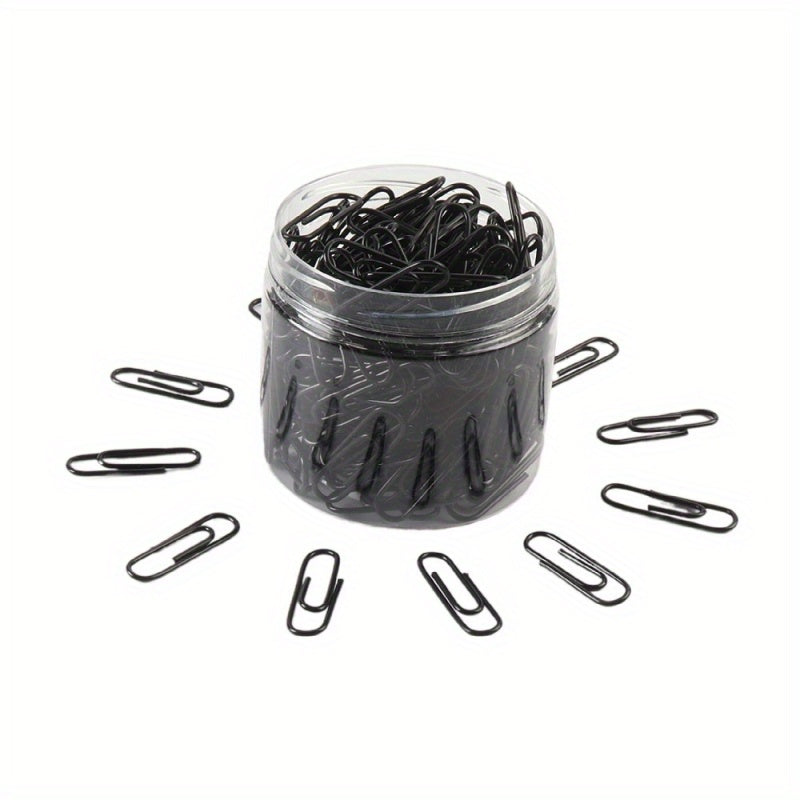 200pcs Large Metal Paper Clips - Nickel Plated, Colorful, Pin Barrel Design, Bookmark Function, Office and School Stationery Essentials