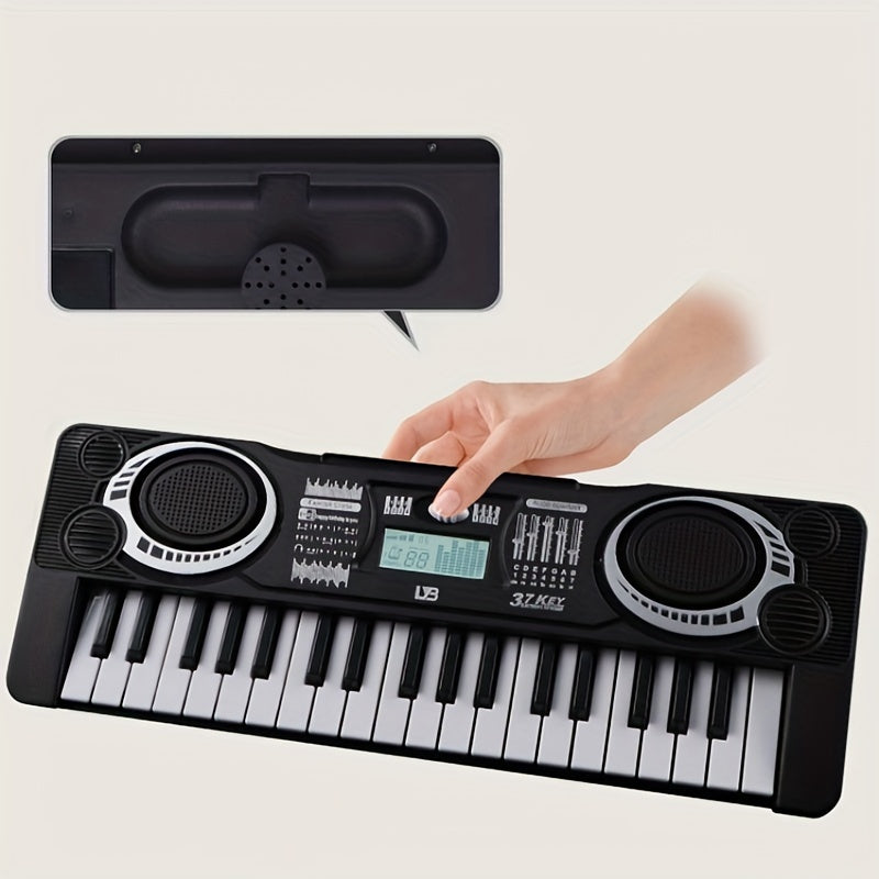 37-key Multifunctional Electronic Keyboard, Simulation Instrument Music Toy, Piano Toy Gift For Beginners (batteries Not Included)