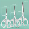 Multi-functional Stainless Steel Precision Scissors with Transparent Handle for Office, School & Crafts