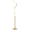 DodiOnline LED Floor Lamp with 3 Adjustable Brightness, Modern Standing Lamp with Foot Switch for Bedroom, Living Room, Gold Tone