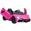 AIYAPLAY Lamborghini Revuelto Licensed 12V Ride on Car w/ Butterfly Doors, Transport Wheels, Suspension, Remote Control, Pink