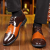 Men's PU Leather Derby Shoes, Wear-resistant Anti-skid Lace-up Dress Shoes For Business Office, Spring And Autumn