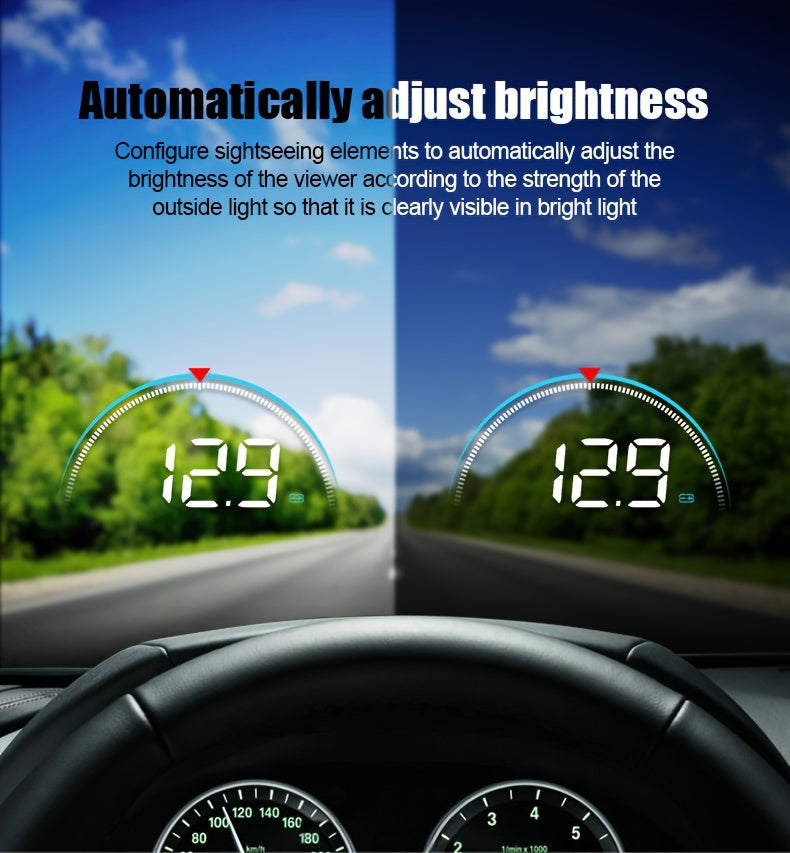 M8 HUD Head Up Display Car OBD2 II EUOBD Overspeed Warning water temperature digital Projector Windshield Auto Electronic
