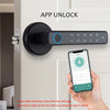 Fingerprint Password Mobile Phone App Smart Lock Digital Electronic Room Door Handle Lock