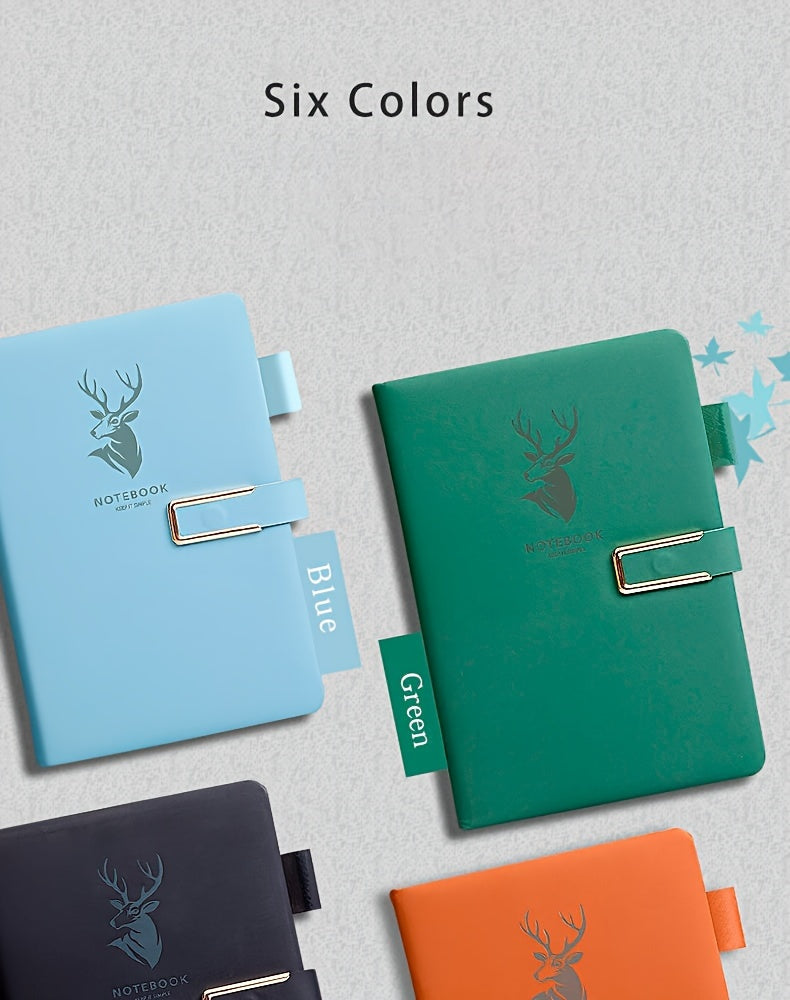 160 Pages Premium Super Smooth Faux Leather Notebook with Water-Resistant Square Ruling - Minimalist Space Theme A5 Journal for Home, Office, and Study - Soft, Durable, and Long-Lasting