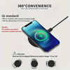 10W Fast Wireless Charger, Compatible with iPhone 16/15/14/13/12/11/8 Series, S23/S22/S21/S20/S10/S9/S8/S7/S6 Series, Note 10/9/8/5 Series, Slim Design for Bedside & Office Desk, Free Cable Included