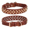 1pc Rivet Pet Collar, Retro Leather Dog Collar, Suitable For Pets Neckwear Accessories