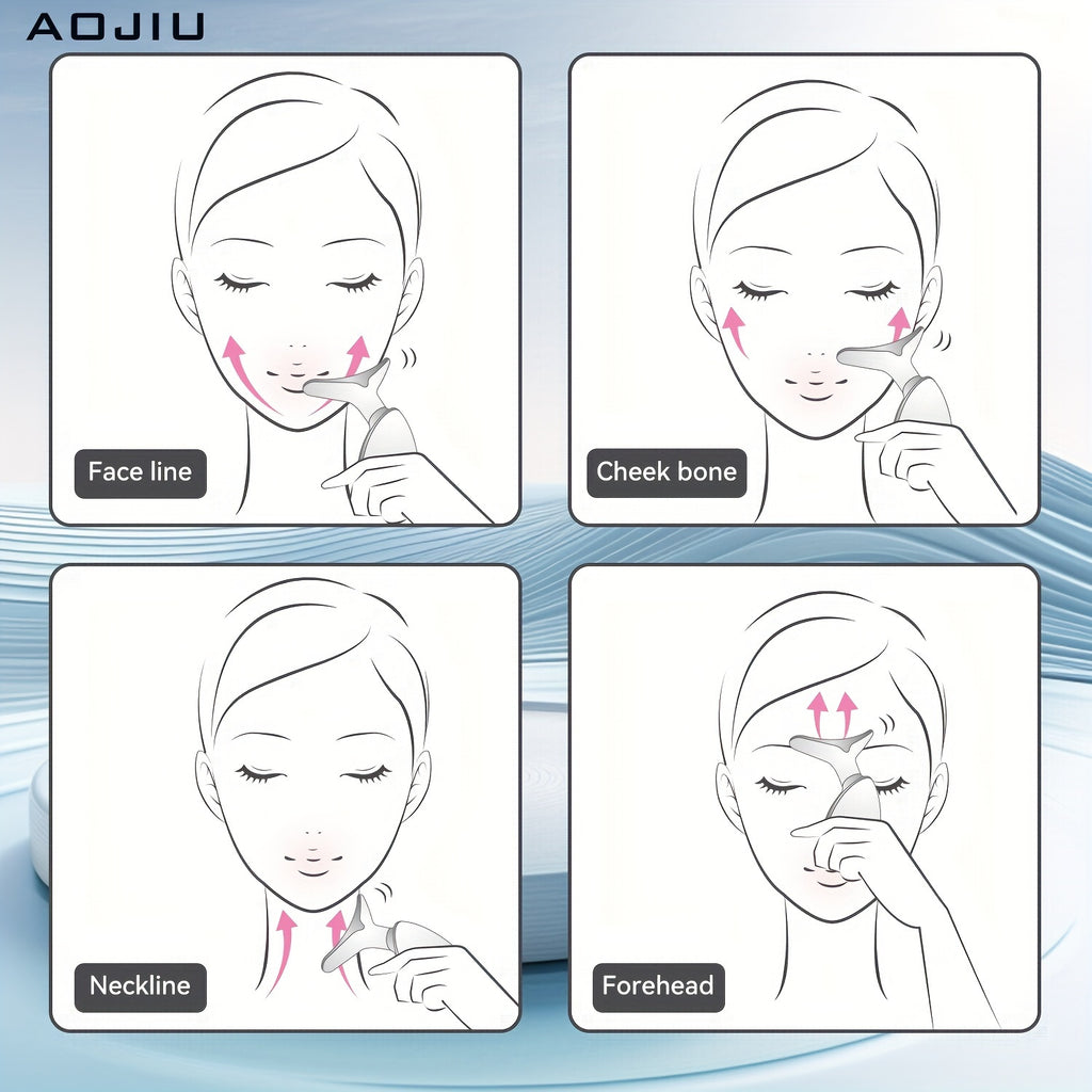AOJIU SpaLux - 3-Mode Portable Neck and Facial Massager for Relaxation, Skin Care, and Beauty - Perfect Gift for Girls and Women
