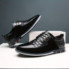 Men's Casual Synthetic Leather Shoes, Formal Dress Anti-skid Lace-up Shoes For Business Office, Spring And Autumn