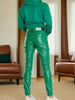 Men's Casual Chic High Stretch PU Leather Pants, Street Style Sexy Pants For Nightclub Party Dinner Performance K-pop