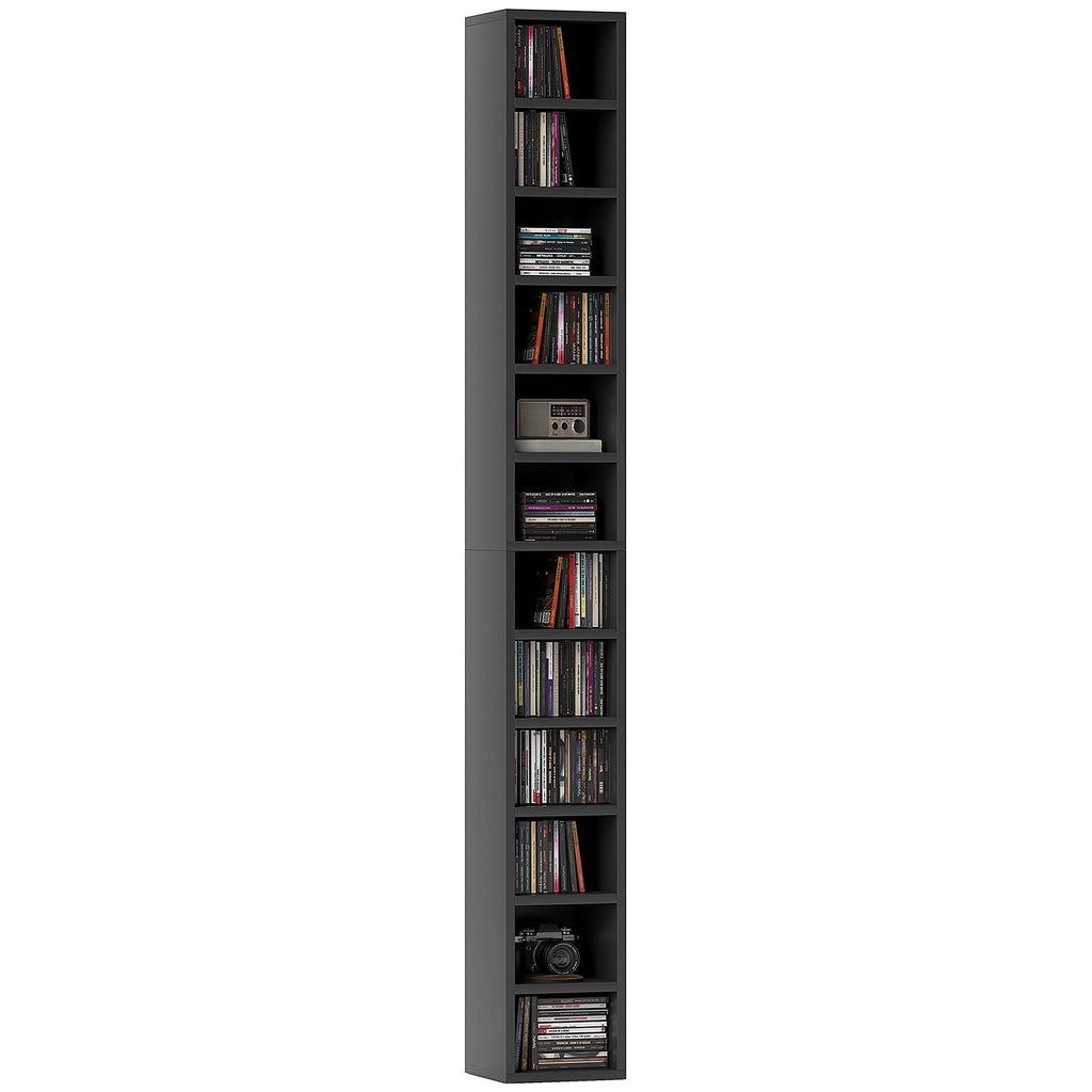 DodiOnline 204 CD Tall Narrow Media Storage Tower - Black