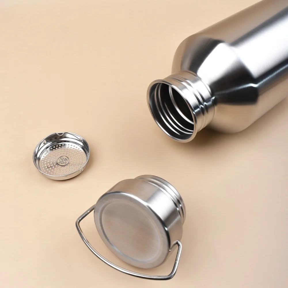 2L Drink Bottle for Sport Large Capacity Stainless Steel Sport Bottle Single-Layer Water Cup Metal Flask Drinkware Camping Sport