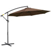 DodiOnline 2.45m Overhanging Cantilever Parasol, with Cross Base - Brown