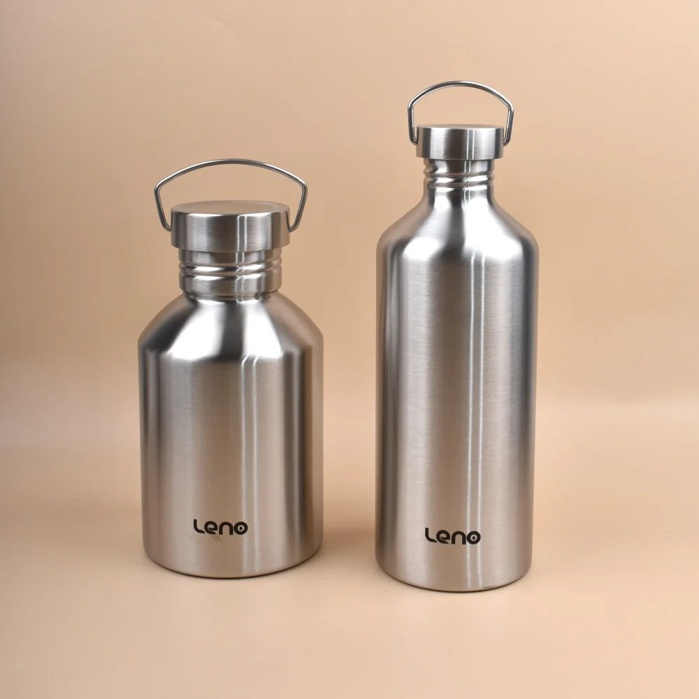 2L Drink Bottle for Sport Large Capacity Stainless Steel Sport Bottle Single-Layer Water Cup Metal Flask Drinkware Camping Sport
