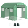 DodiOnline 9.8 x 6.6ft Walk-In Polytunnel Greenhouse - Green