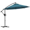DodiOnline 3m Offset Cantilever Parasol Umbrella, with Cross Base - Blue