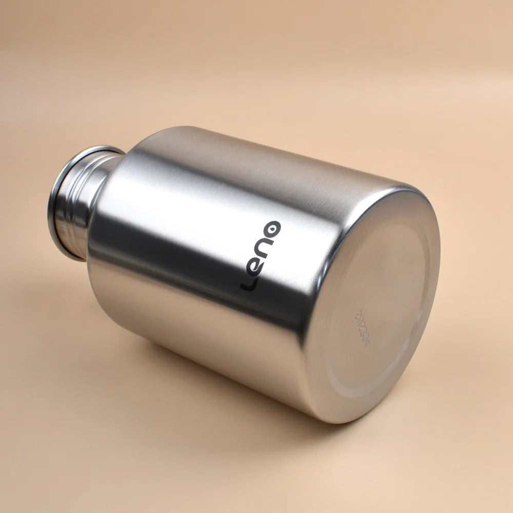 2L Drink Bottle for Sport Large Capacity Stainless Steel Sport Bottle Single-Layer Water Cup Metal Flask Drinkware Camping Sport