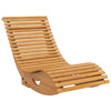 DodiOnline Outdoor Rocking Chair w/ Slatted Seat, Wooden Rocking Chair, 130cm x 60cm x 60cm, Teak