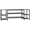 DodiOnline TV Unit Cabinet for TVs up to 60 Inches, Industrial TV Stand with Storage Shelves for Living Room, Brown and Grey
