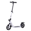 DodiOnline Folding Kick Scooter Hight-Adjustable Urban Scooter w/ Rear Brake, Double Shock Absorption System & 2 Big Wheels, For 14+ Teens Adult, White