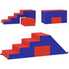 DodiOnline 2-piece Soft Play Set, Baby Foam Climber Block for Toddler 1-3 Years, Dark Blue