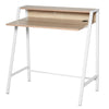 DodiOnline Writing Desk Computer Table Home Office PC Laptop Workstation Storage Shelf 84L x 45W cm White and Oak
