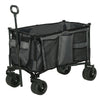 DodiOnline Folding Garden Trolley, Cargo Traile on Wheels, Collapsible Camping Trolley, Outdoor Utility Wagon, Dark Grey