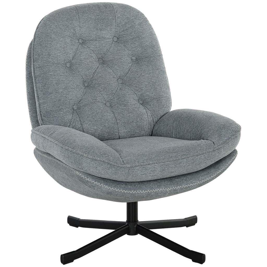 DodiOnline Relaxed Swivel Armchair - Grey